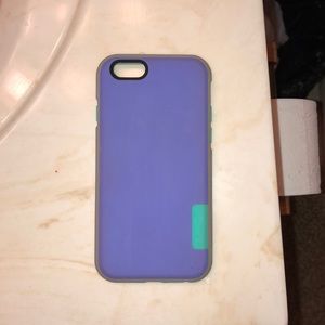 Incipio iphone 6/8 case in purple, grey, and blue